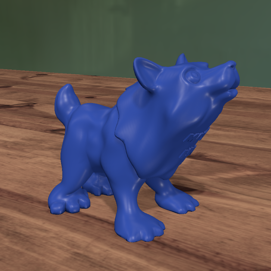 Wolfy, a 3D-printable wolf with a swiveling head